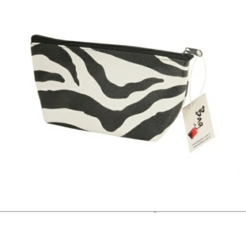 Bag Makyaj Çantası Small Deri Zebra