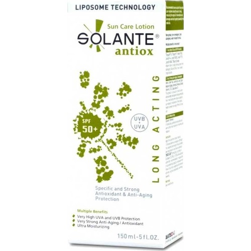 Solante Antiox Sun Care Lotion SPF50+ 150ml - Anti Aging Özellikli Güneş Koruyucu
