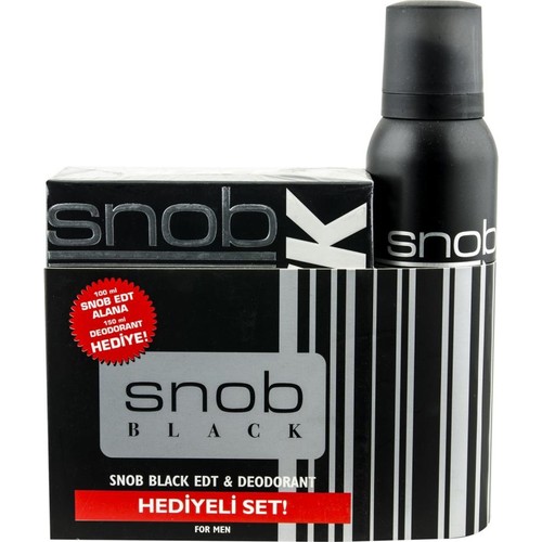 Snob Black Edt 100 ml Erkek Parfümü + 150 ml Deodorant Set