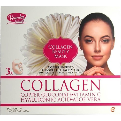 Voonka Collagen Beauty Mask Bakır İlaveli Kristal Jel Yüz Maskesi