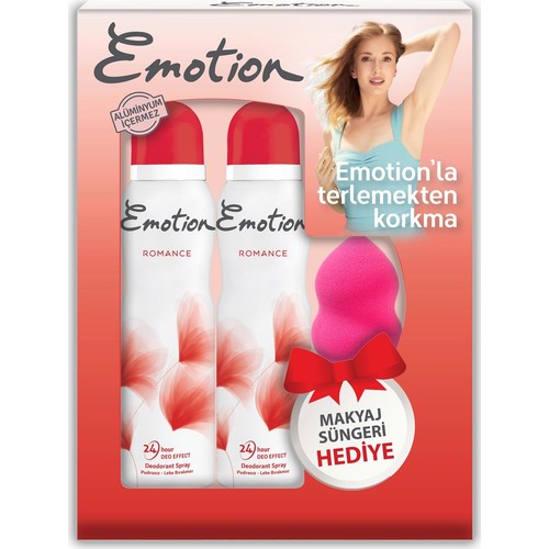 Emotion Romance 2'li Kadın Deodorant 150 ml + Makyaj Süngeri