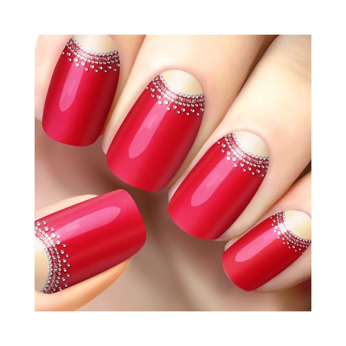 Limonian Glossy Blossom Nail Art- Tırnak Süsleme Stickerı - True Red Glamorous